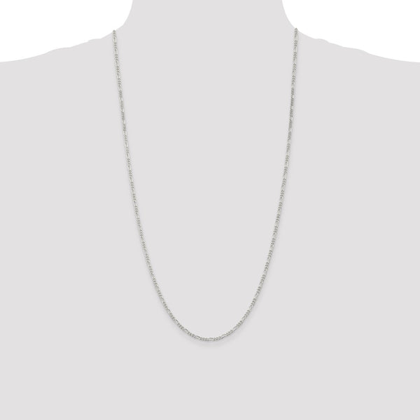 Sterling Silver 28-inch 2.25MM Figaro Chain