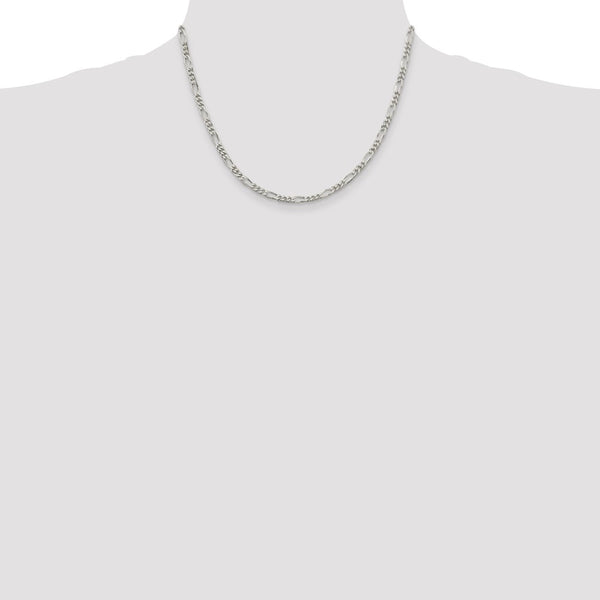 Sterling Silver 18-inch 3.5MM Lobster Clasp Figaro Chain