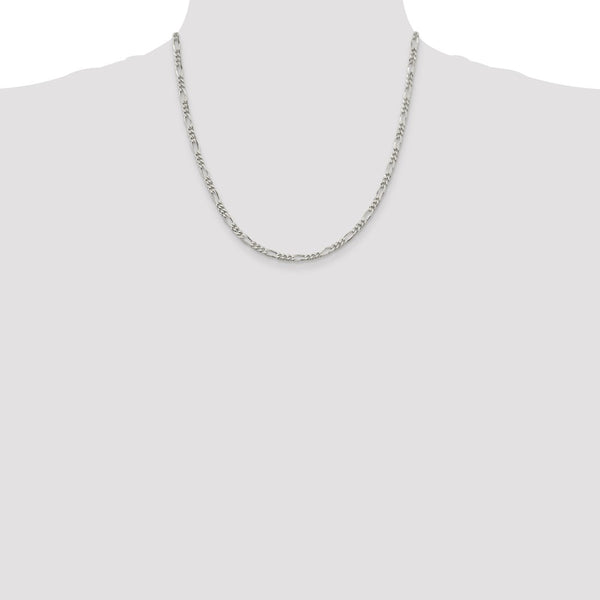 Sterling Silver 20-inch 3.5MM Lobster Clasp Figaro Chain