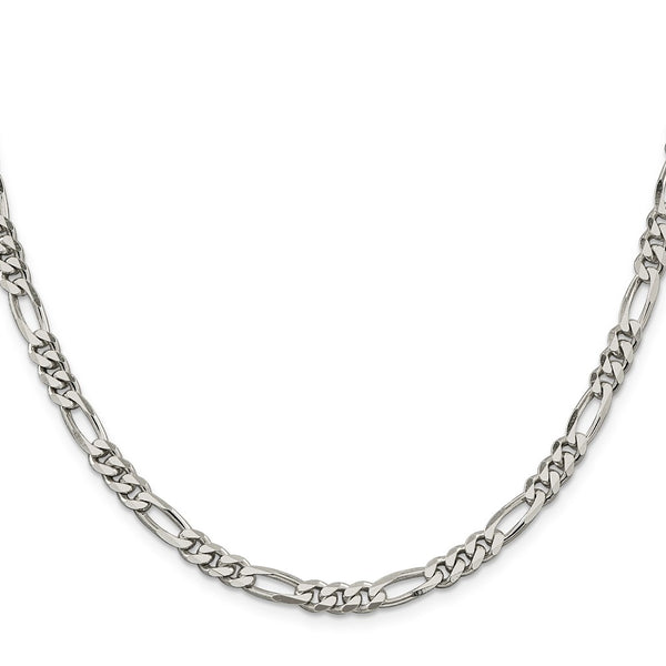 Sterling Silver 28-inch 5.5MM Figaro Chain