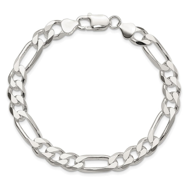 Sterling Silver 7-inch 8MM Lobster Clasp Figaro Bracelet