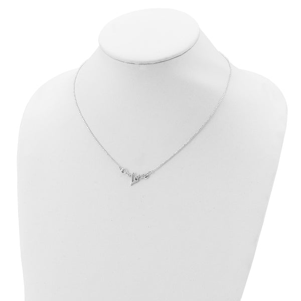 Sterling Silver 18-inch Heart Necklace