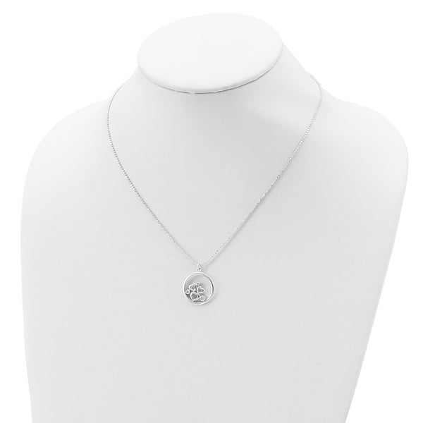 Cluster Hearts Sterling Silver Heart Necklace
