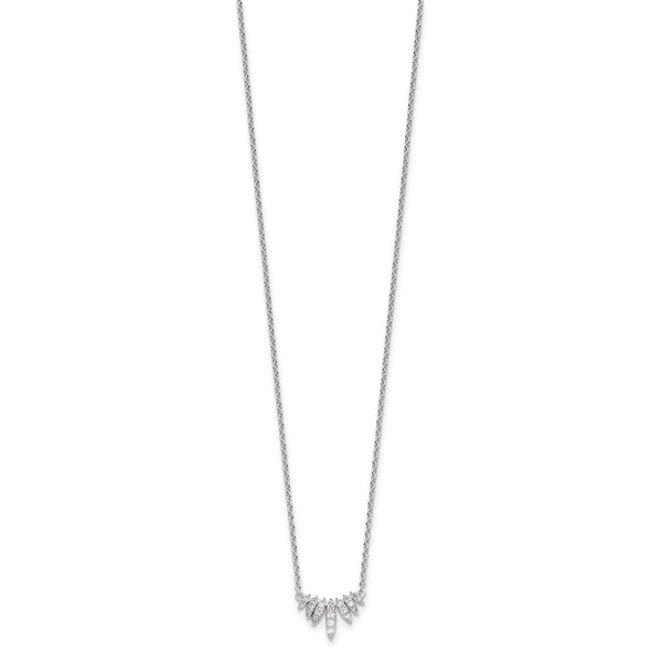 Sterling Silver Cubic Zirconia 18-inch Necklace