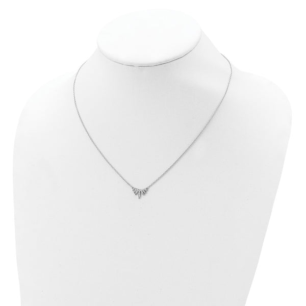 Sterling Silver Cubic Zirconia 18-inch Necklace