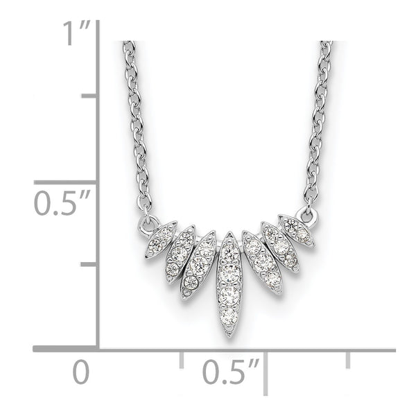 Sterling Silver Cubic Zirconia 18-inch Necklace