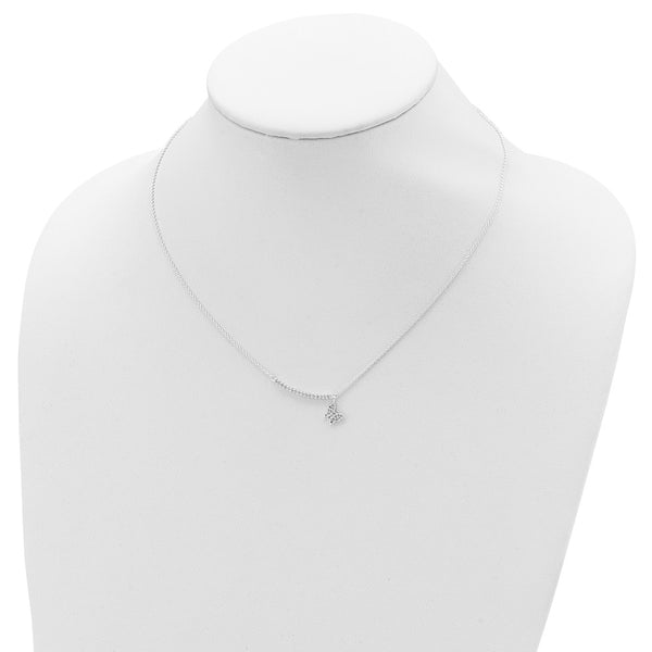 Sterling Silver Cubic Zirconia 17.5-inch Butterfly Necklace