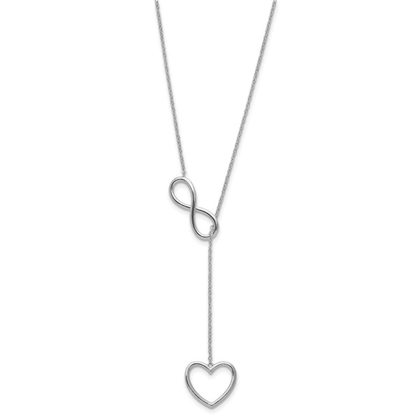 Sterling Silver 18-inch Infinity Heart Necklace