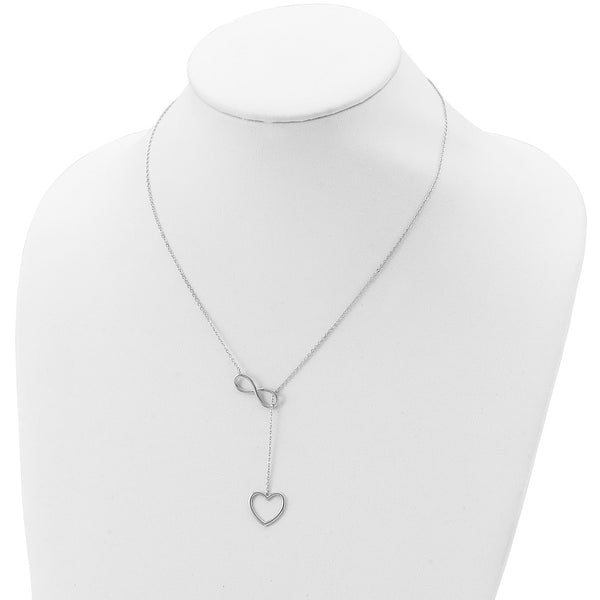 Sterling Silver 18-inch Infinity Heart Necklace