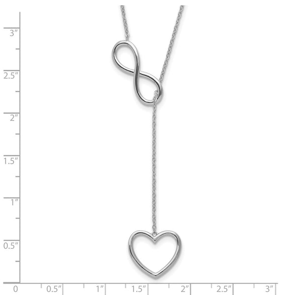 Sterling Silver 18-inch Infinity Heart Necklace