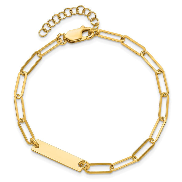 Gold Plated Sterling Silver 8-inch 5MM ID Bracelet