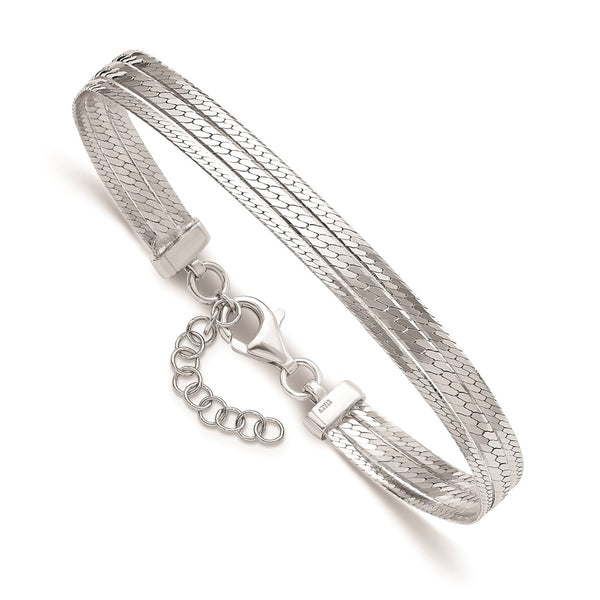 Sterling Silver 8-inch Multi-Strand Bracelet