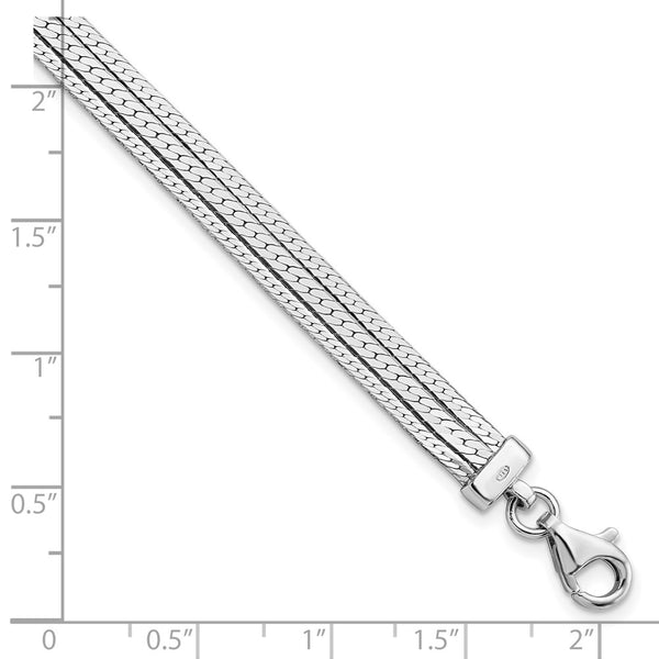 Sterling Silver 8-inch Multi-Strand Bracelet