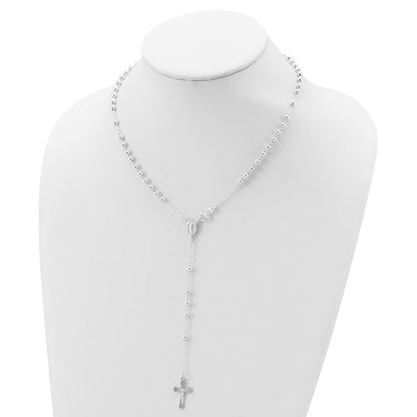Sterling Silver 18-inch Rosary Necklace