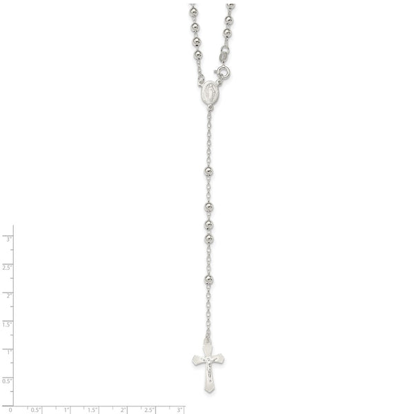 Sterling Silver 18-inch Rosary Necklace