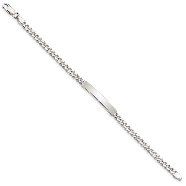 Sterling Silver 7-inch 5MM Lobster Clasp Curb ID Bracelet