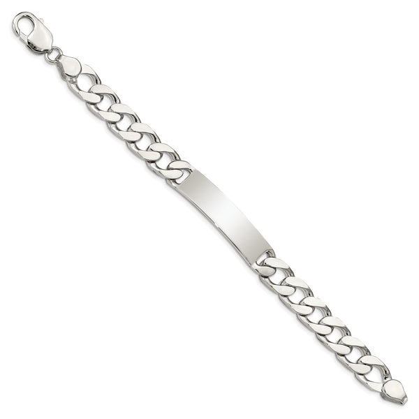 Sterling Silver 7.5-inch 10MM Lobster Clasp Curb ID Bracelet