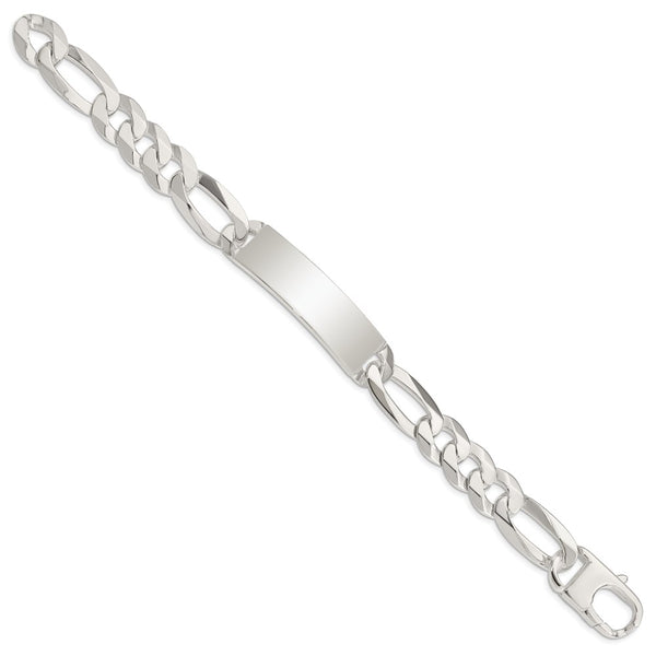 Sterling Silver 8.5-inch 13MM Figaro ID Bracelet