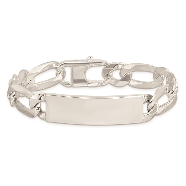 Sterling Silver 8.5-inch 13MM Figaro ID Bracelet