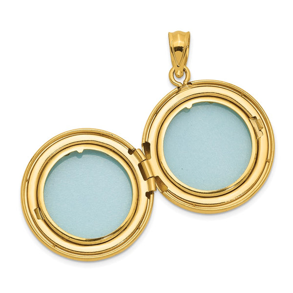 Gold Plated Sterling Silver 20MM Diamond Accent Locket Pendant. Chain Not Included