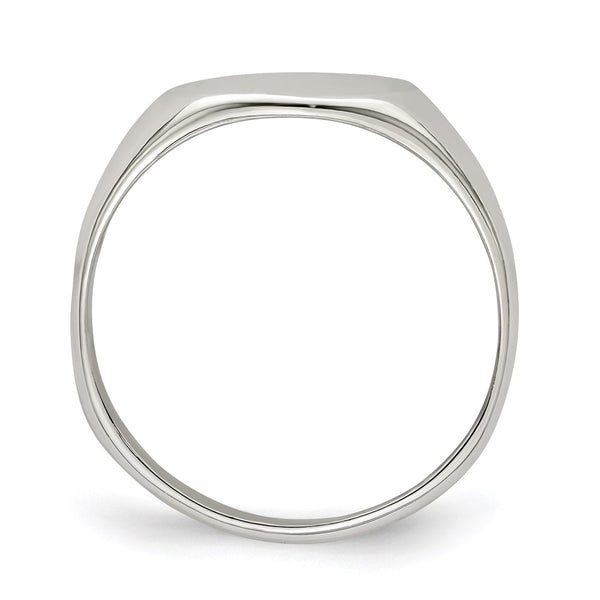 Sterling Silver Closed Back Signet Ring. Size 7