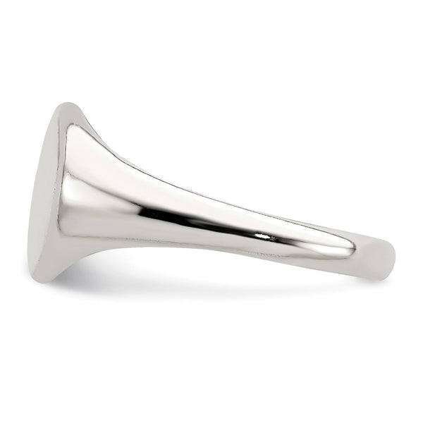 Sterling Silver Closed Back Signet Ring. Size 7