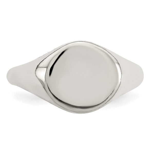 Sterling Silver Closed Back Signet Ring. Size 7