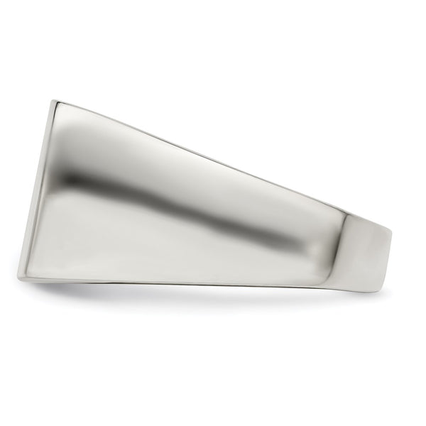 Sterling Silver 12X14MM Closed Back Signet Ring. Size 10