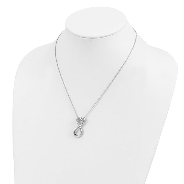 Sterling Silver Polished Infinite Love 18in Necklace