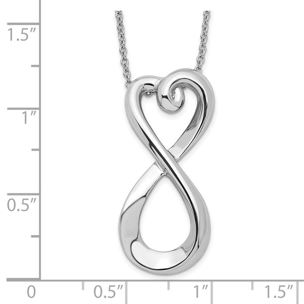 Sterling Silver Polished Infinite Love 18in Necklace