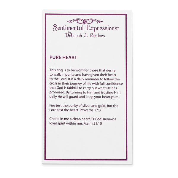 Crossed Pure Heart Ring