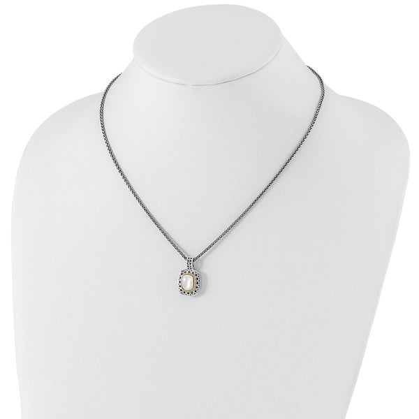 Mother of Pearl 18-inch Pendant in Sterling Silver