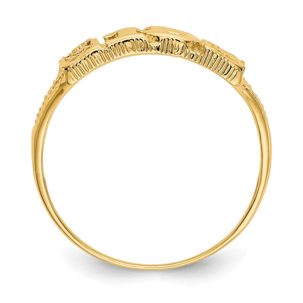 14KT Yellow Gold Quinceanera Ring; Size 7
