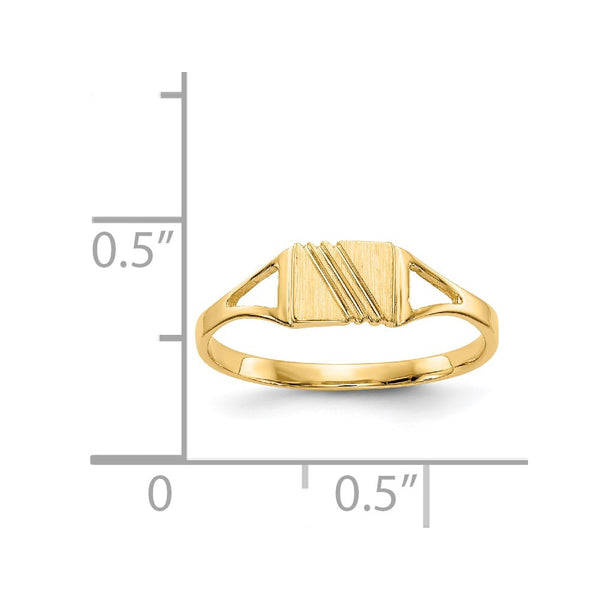 14KT Yellow Gold Childrens Ring. Size 3