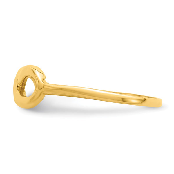 14KT Yellow Gold Infinity Ring. Size 7
