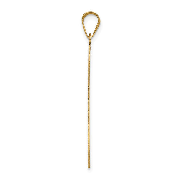 14KT Yellow Gold 38X19MM Cross Pendant. Chain Not Included