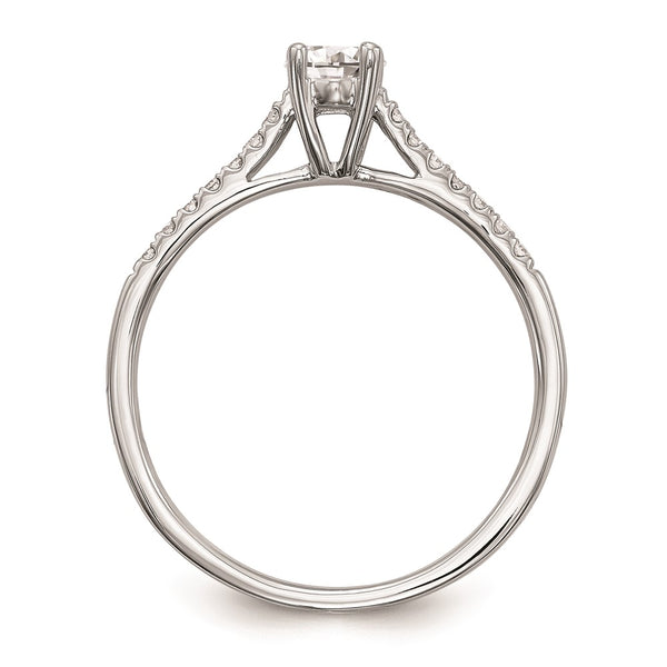 1/10 CTW Natural Diamond Promise Ring in 14KT White Gold. Size 7