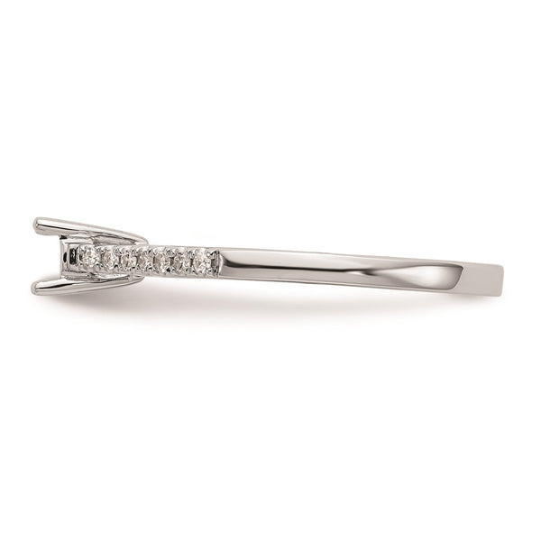 1/10 CTW Natural Diamond Promise Ring in 14KT White Gold. Size 7
