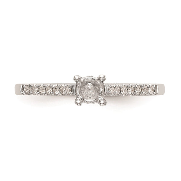 1/10 CTW Natural Diamond Promise Ring in 14KT White Gold. Size 7