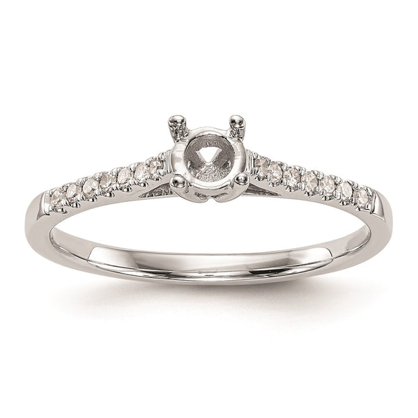 1/10 CTW Natural Diamond Promise Ring in 14KT White Gold. Size 7