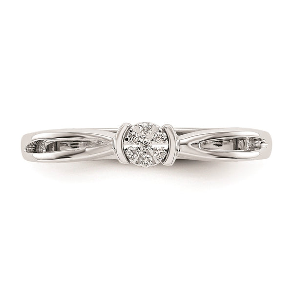 1/3 CTW Natural Diamond Promise Ring in 14KT White Gold. Size 7