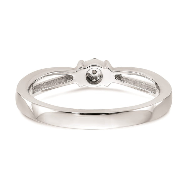 1/3 CTW Natural Diamond Promise Ring in 14KT White Gold. Size 7