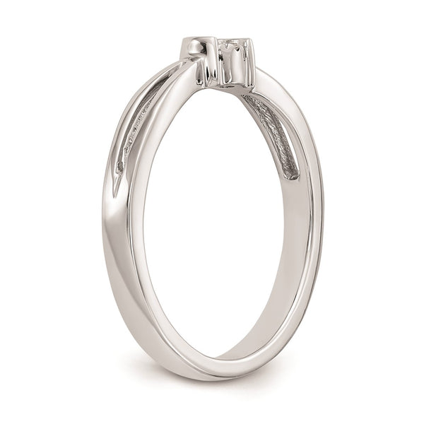 1/3 CTW Natural Diamond Promise Ring in 14KT White Gold. Size 7