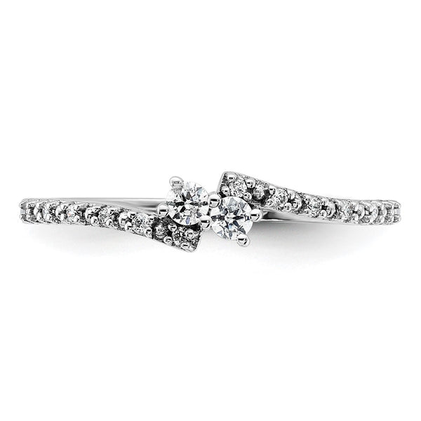 1/6 CTW Diamond Promise Ring in 14KT White Gold. Size 7
