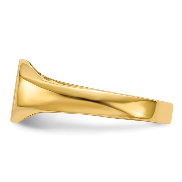 14KT Yellow Gold Childrens Signet Ring. Size 3