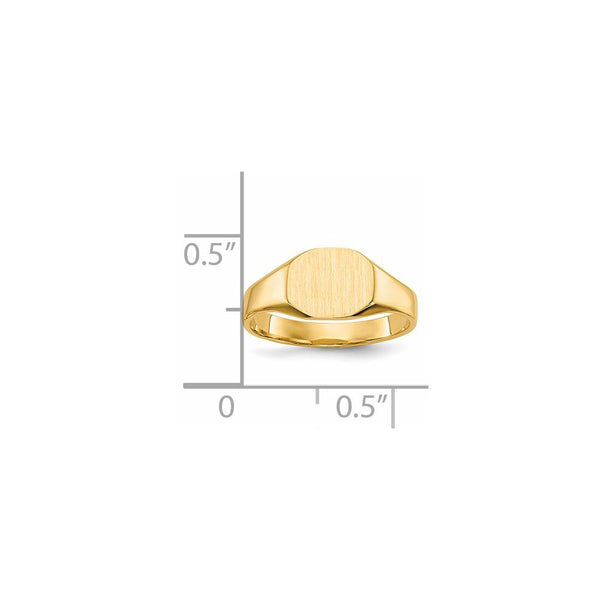 14KT Yellow Gold Childrens Signet Ring. Size 3