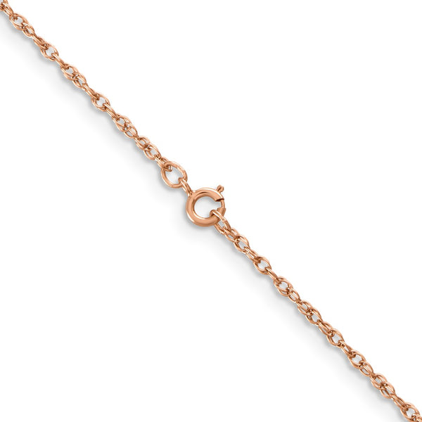14KT Rose Gold 18-inch 1.15MM Cable Rope Pendant Chain