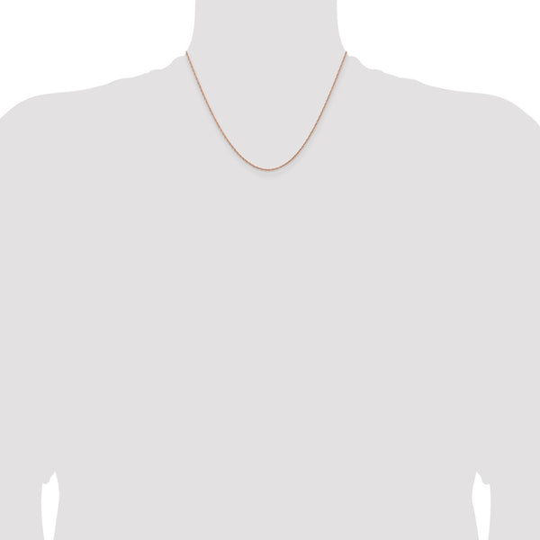 14KT Rose Gold 18-inch 1.15MM Cable Rope Pendant Chain