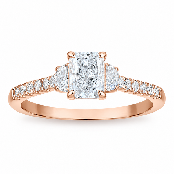 Signature EcoLove 1 CTW Lab Grown Diamond Anniversary Ring in 14KT Rose Gold