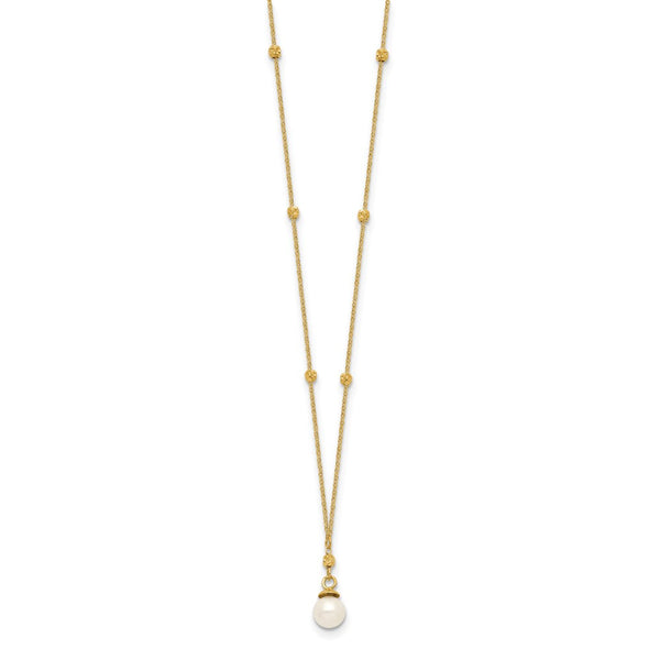 5MM Pearl 18-inch Pendant in 14KT Yellow Gold